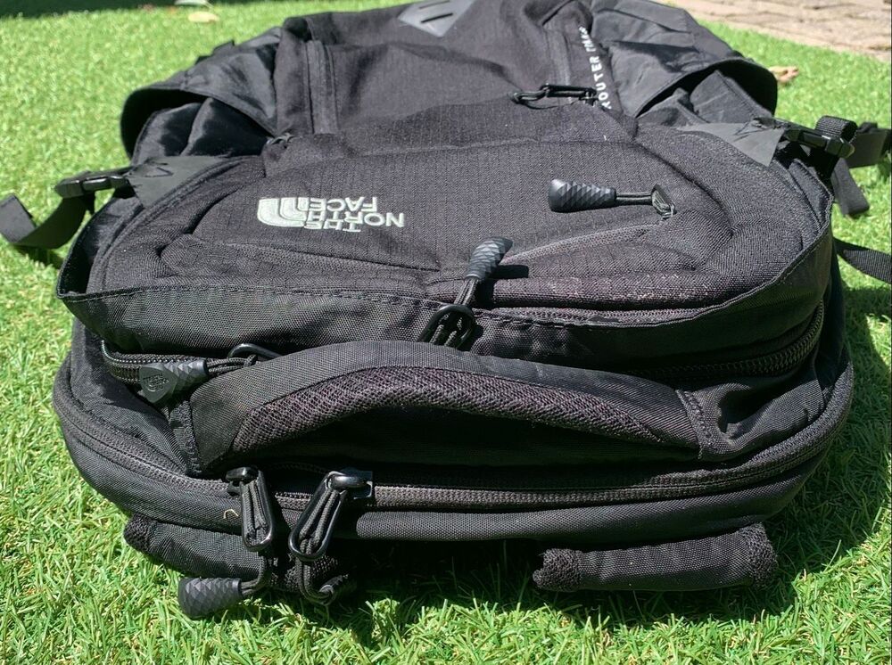 THE NORTH FACE Router Transit black School Work HIKE DAY Backpack Bag - Picture 9 of 12